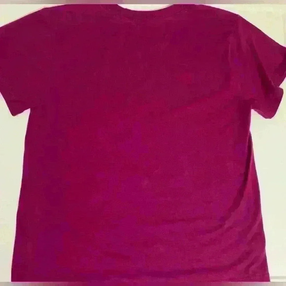 Champion Women’s Size Medium Script Logo Tee, in color Dark Berry Purple - Picture 4 of 11